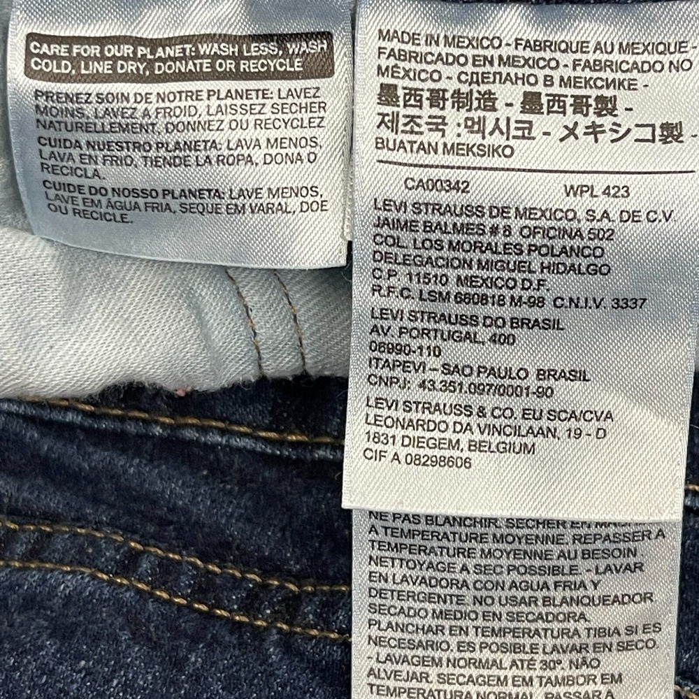 Levis 505‎ Regular Straight 40x30 Cotton Blend Medium Wash Denim Blue Jeans Zip - Picture 5 of 9